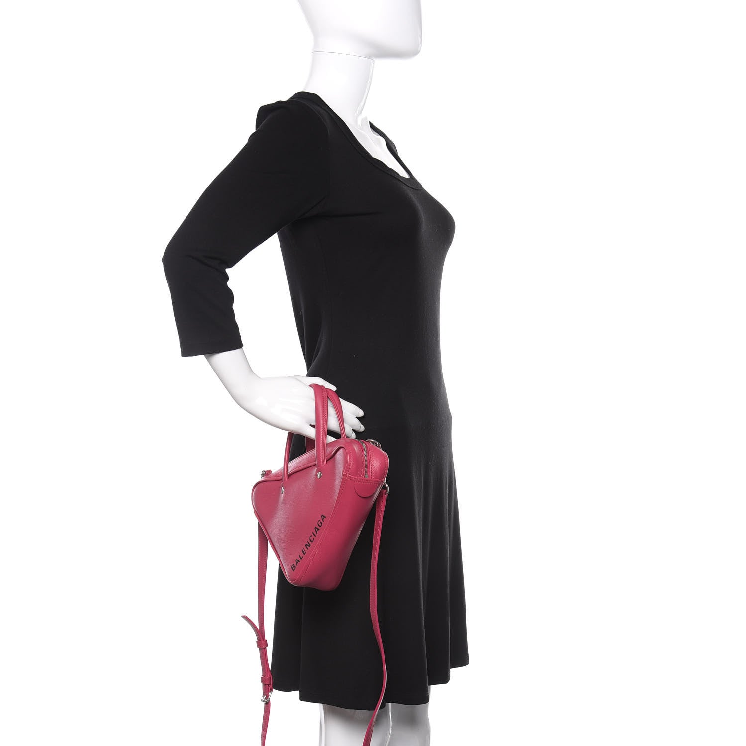 Balenciaga Calfskin XS Triangle Duffle Pink 3 of 10