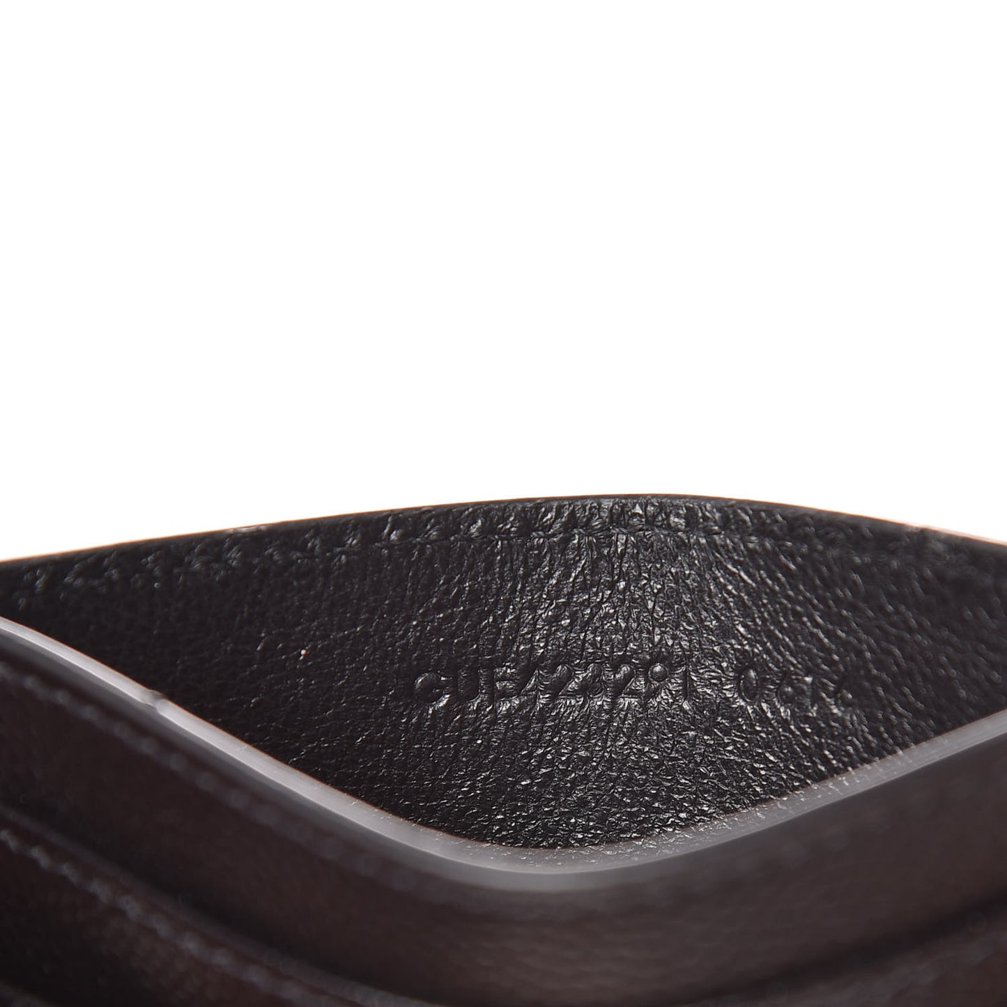 Grain De Poudre Matelasse Chevron Monogram Credit Card Case Black