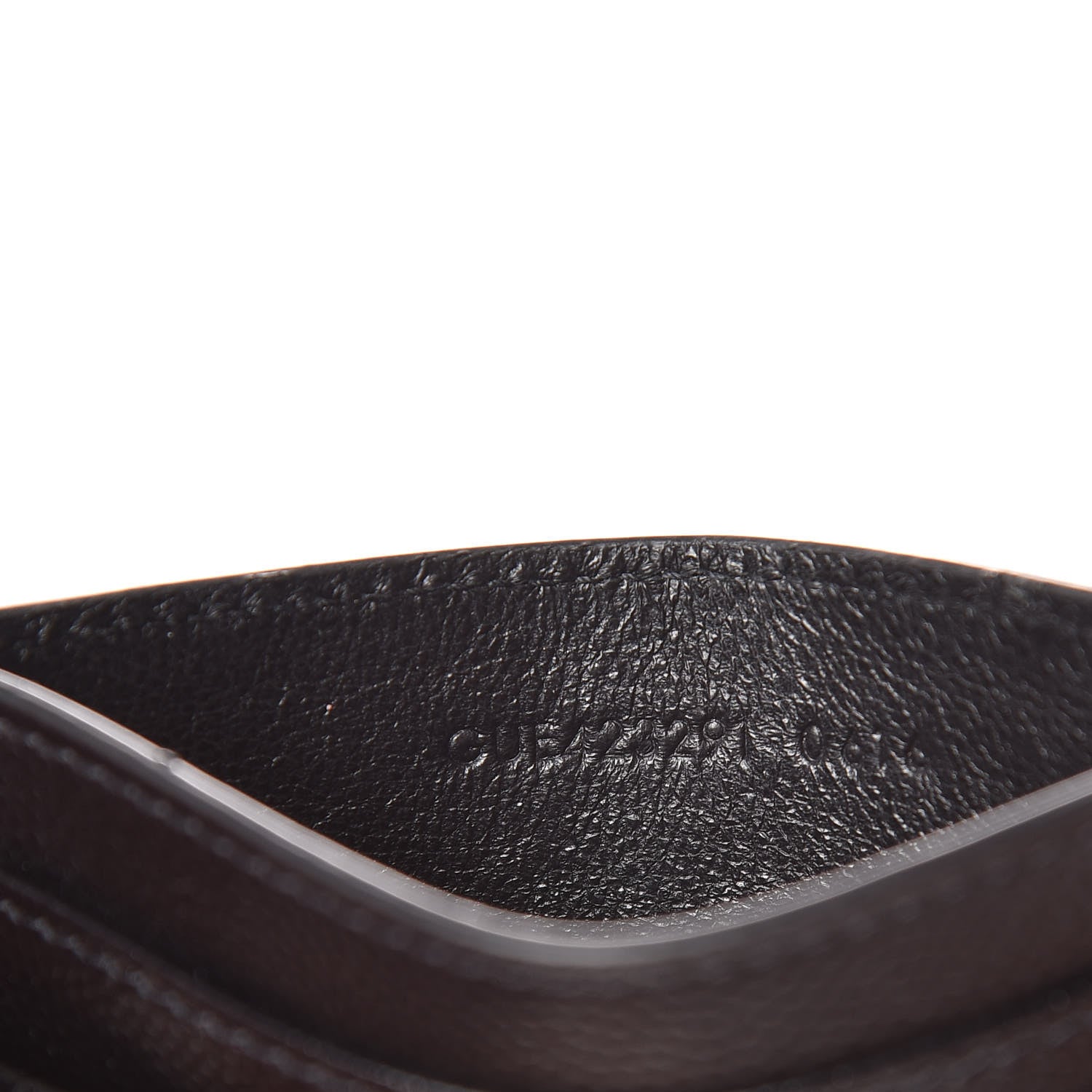 Saint Laurent Grain De Poudre Matelasse Chevron Monogram Credit Card Case Black 7 of 8