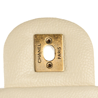 Chanel Crumpled Caviar Coco Pleats Messenger Flap Ivory 5 of 8