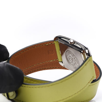 Hermes Stainless Steel Chevre Mysore 29mm Cape Cod Double Tour Quartz Watch Vert Anis 6 of 9