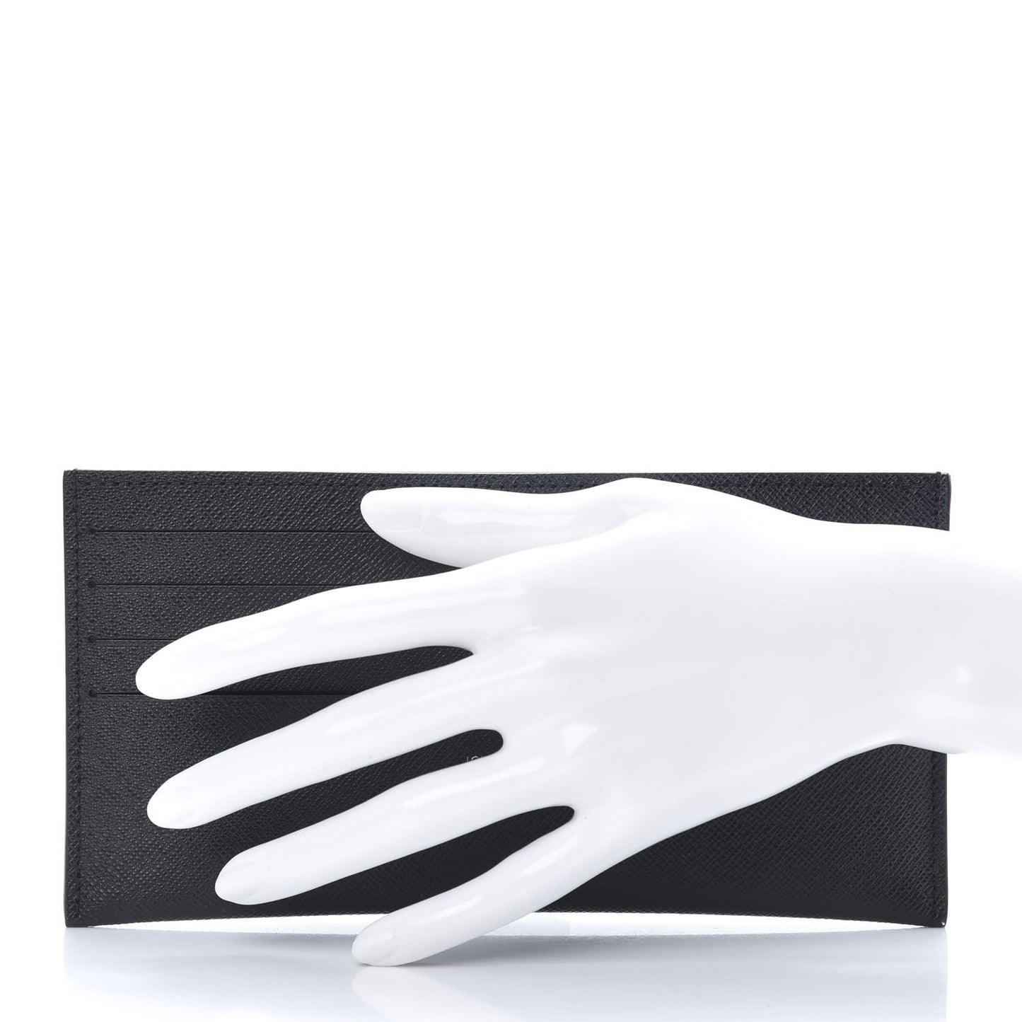 Calfskin Felicie Chain Wallet Card Holder Insert Black