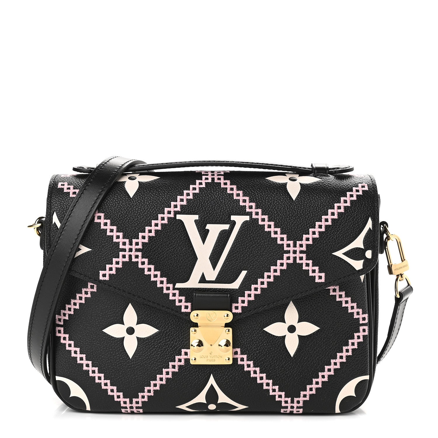 Louis Vuitton Empreinte Monogram Giant Broderies Pochette Metis Black 1 of 8