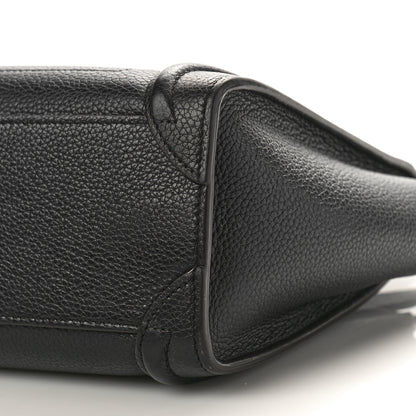 Celine Drummed Calfskin Nano Luggage Black 8 of 8