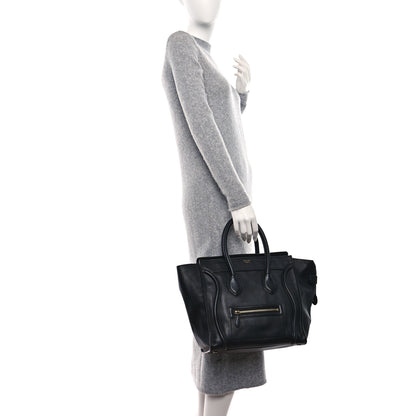 Celine Smooth Calfskin Mini Luggage Black 2 of 9