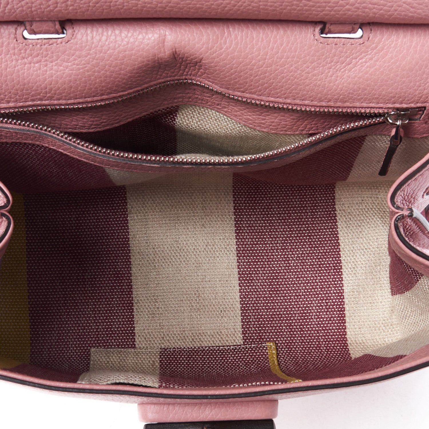 Gucci Cellarius Calfskin Small Bamboo Daily Top Handle Bag Carmine Rose 7 of 9
