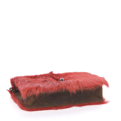 Chanel Goat Hair Wallet On Chain WOC Red 3 of 10