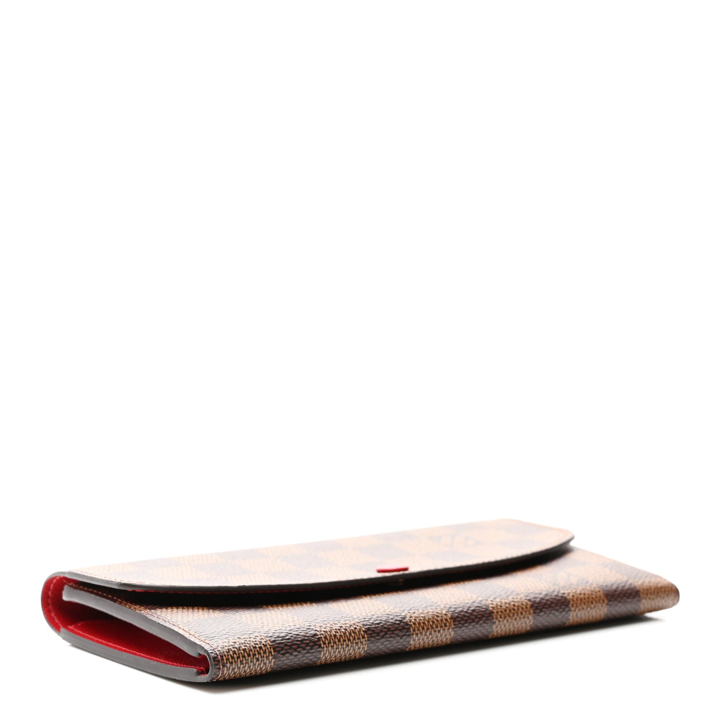 Damier Ebene Emilie Wallet Red