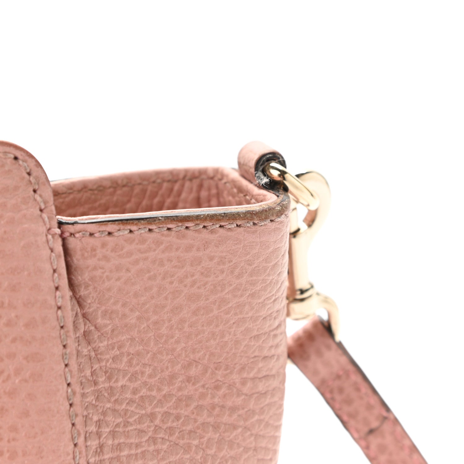 Gucci Dollar Calfskin Mini Swing Top Handle Bag Soft Pink 10 of 13