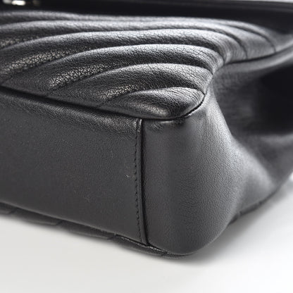 Saint Laurent Sheepskin Matelasse Chevron Monogram Medium College Bag Black 10 of 10
