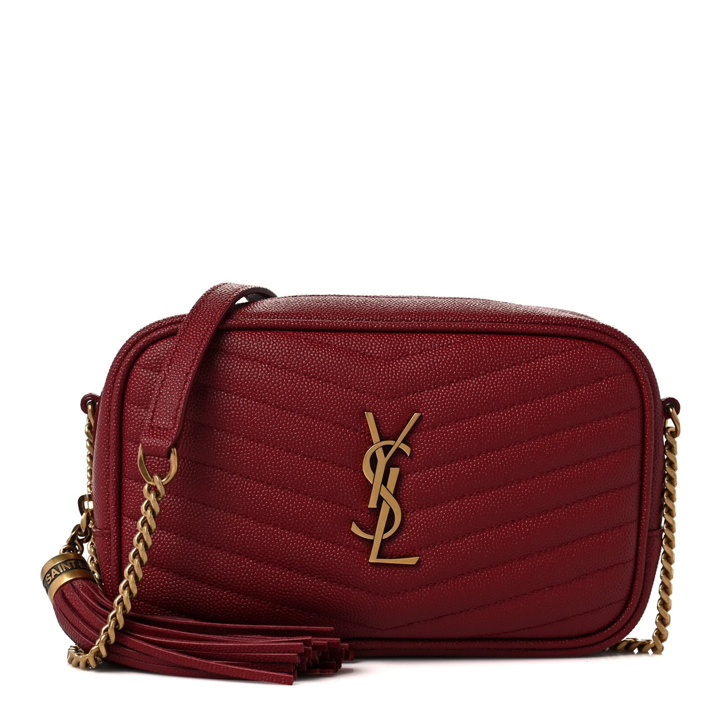 Grain De Poudre Matelasse Monogram Mini Lou Camera Bag Eros Red