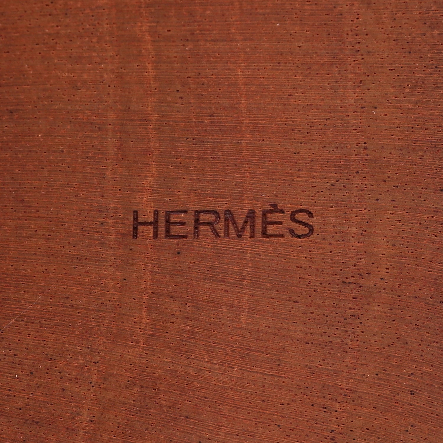 Hermes Mahogany Wood Ex-Libris Twilly Box Naturel 6 of 10