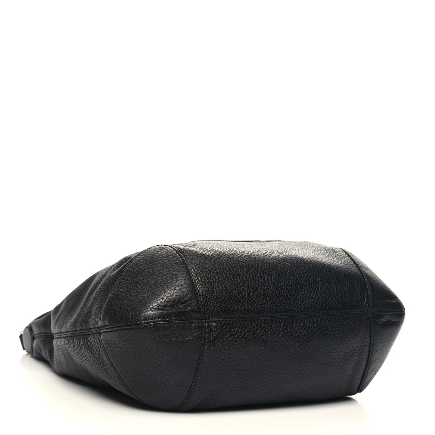 Pebbled Calfskin Medium Soho Chain Hobo Black