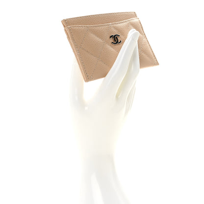 Chanel Caviar Quilted Card Holder Beige 2 of 8