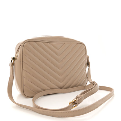 Saint Laurent Calfskin Matelasse Monogram Lou Camera Bag Dark Beige 3 of 14