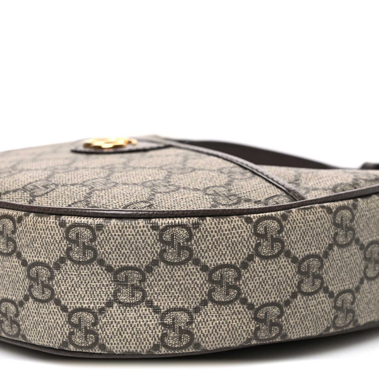 Gucci GG Supreme Monogram Textured Dollar Calfskin Small Ophidia Shoulder Bag Beige Ebony New Acero 10 of 10
