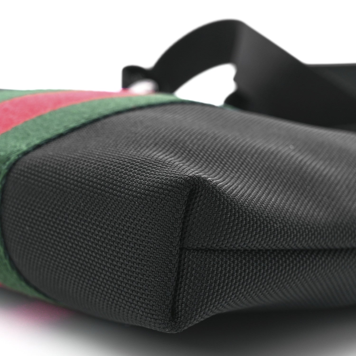 Gucci Techno Canvas Selleria Calfskin Web Small Flat Messenger Bag Black 13 of 13