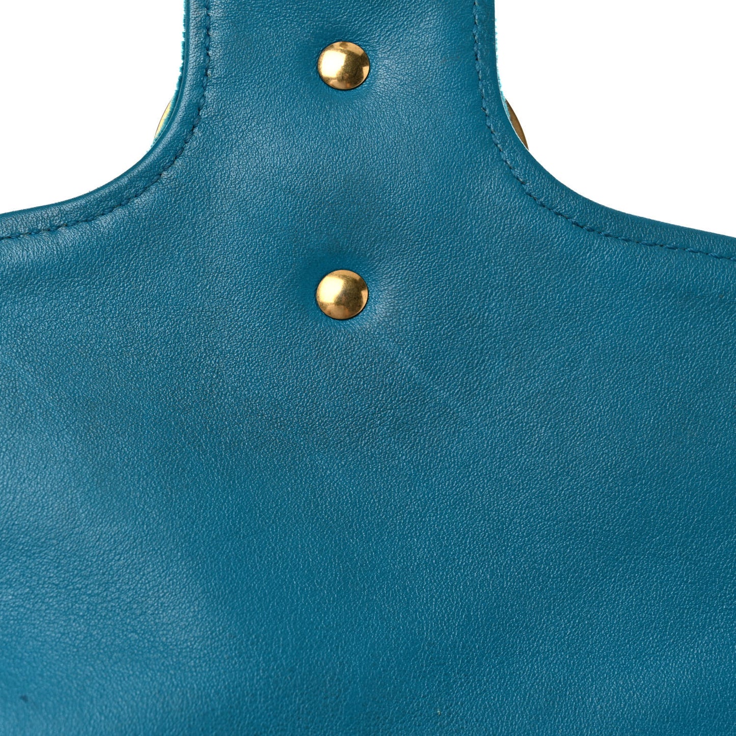Velvet Matelasse Small GG Marmont Shoulder Bag Pavone Cyan