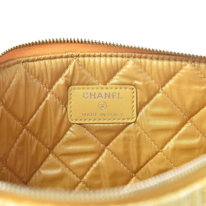 Chanel Canvas Medium Deauville Pouch Yellow 6 of 7
