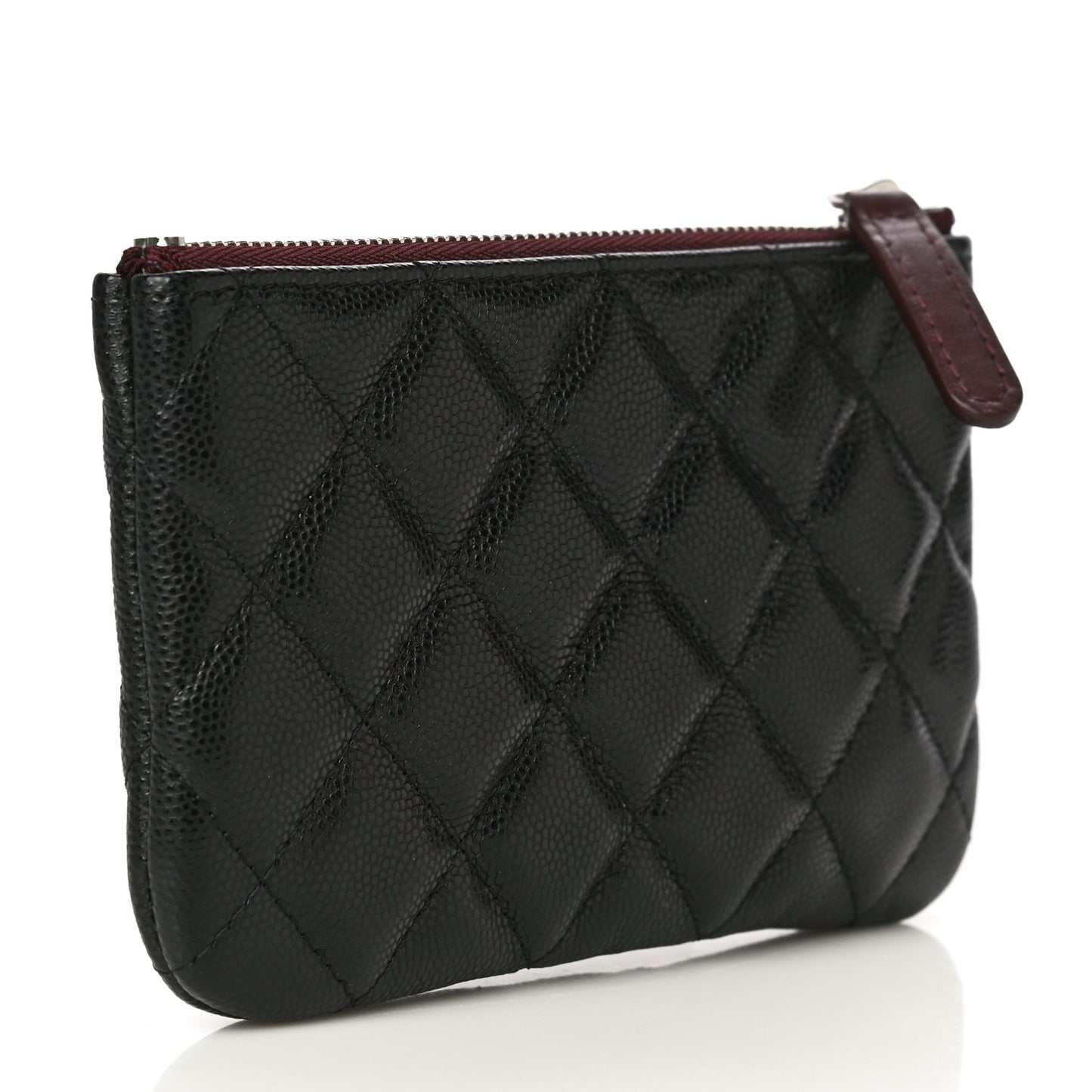 Caviar Quilted Small Cosmetic Case Black
