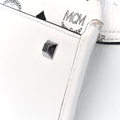 MCM Visetos Shopper Tote White 13 of 18