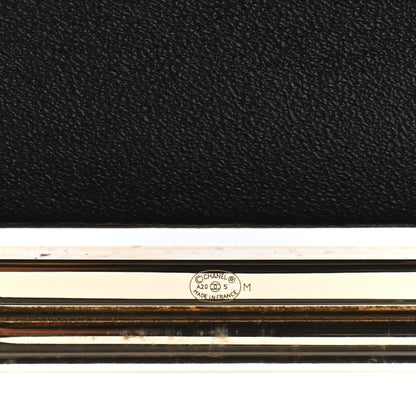 Chanel Lambskin Chain Stitched CC Cuff Bracelet Black Gold 4 of 4