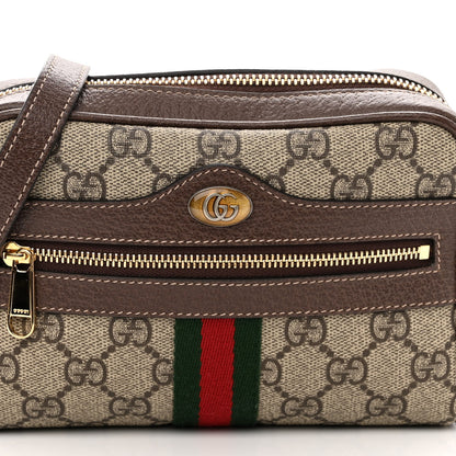 Gucci GG Supreme Monogram Web Mini Ophidia Shoulder Bag Brown 10 of 16