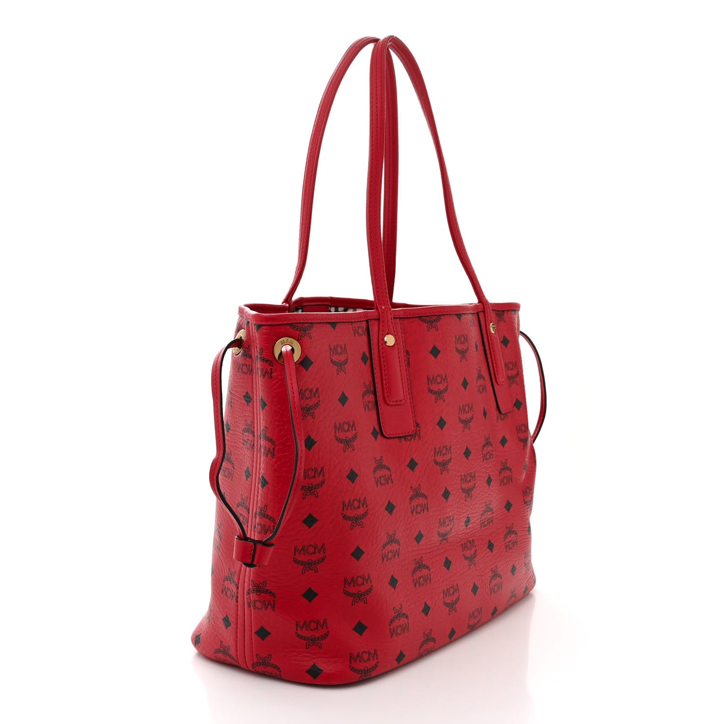 Visetos Medium Liz Reversible Shopper Tote Ruby Red