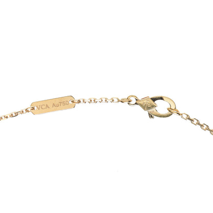 Van Cleef & Arpels 18K Yellow Gold Mother of Pearl Vintage Alhambra Pendant Necklace 6 of 8