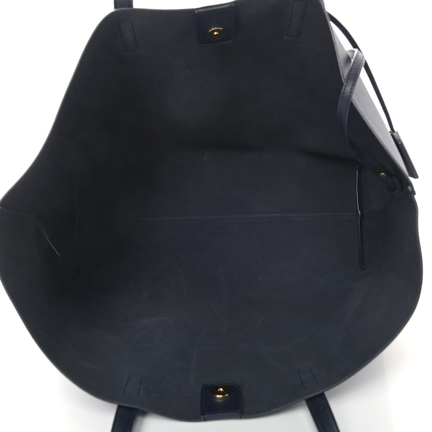 Saint Laurent Calfskin Large Shopping Tote Deep Marine 6 of 11