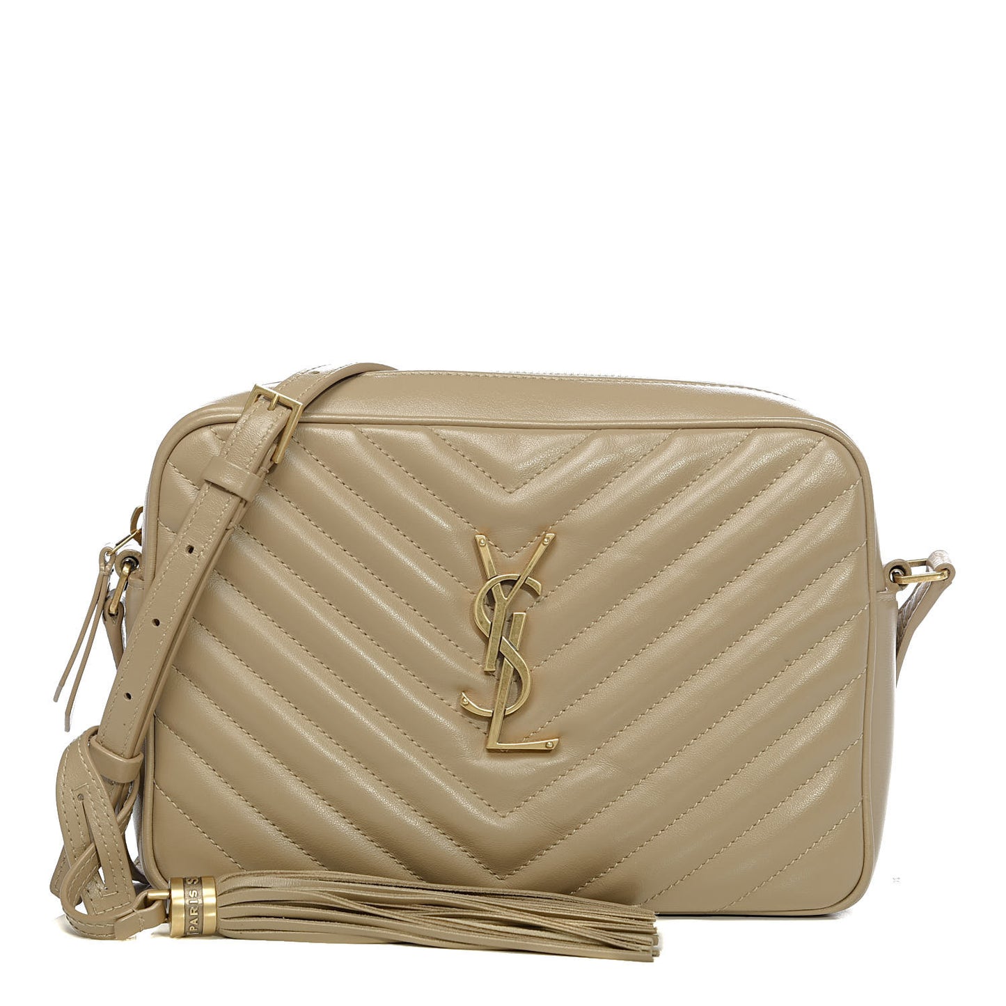 Calfskin Matelasse Monogram Lou Camera Bag Dusty Grey