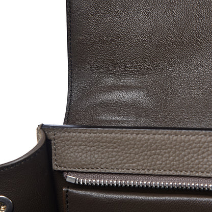 Celine Drummed Calfskin Suede Small Trapeze Souris 7 of 11