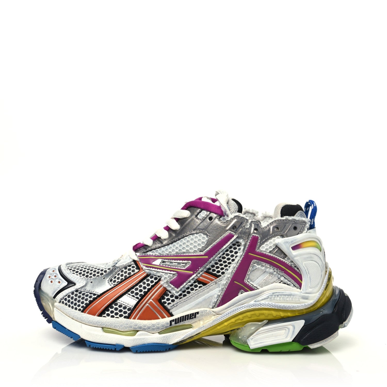 Balenciaga Mesh Rubber Mens Runner Sneakers 42 Multicolor 1 of 8