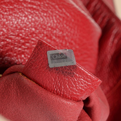 Chloe Goatskin Dilan East West Tote Red 7 of 8