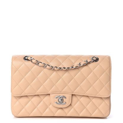 Chanel Caviar Quilted Medium Double Flap Beige 1 of 10