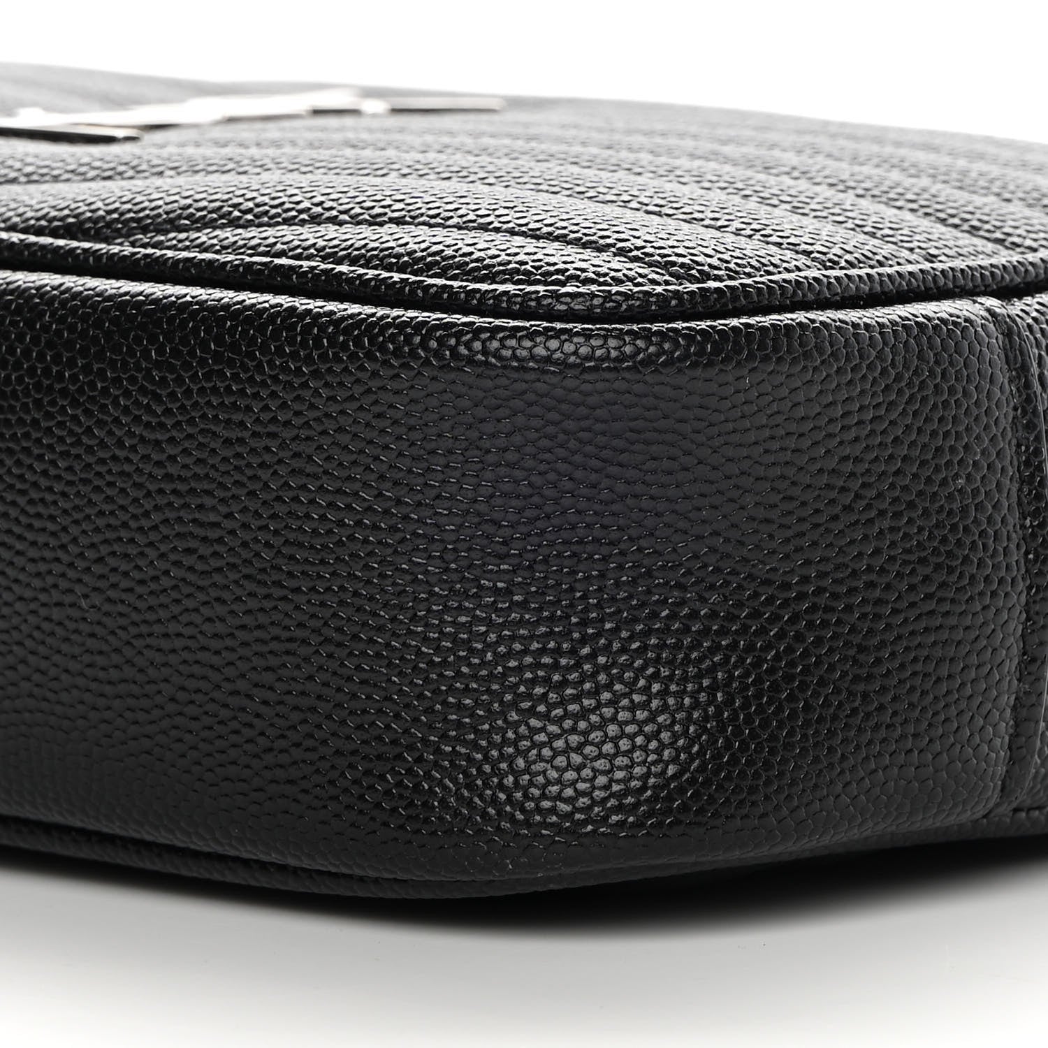 Saint Laurent Grain De Poudre Matelasse Monogram Mini Lou Camera Bag Black 10 of 11