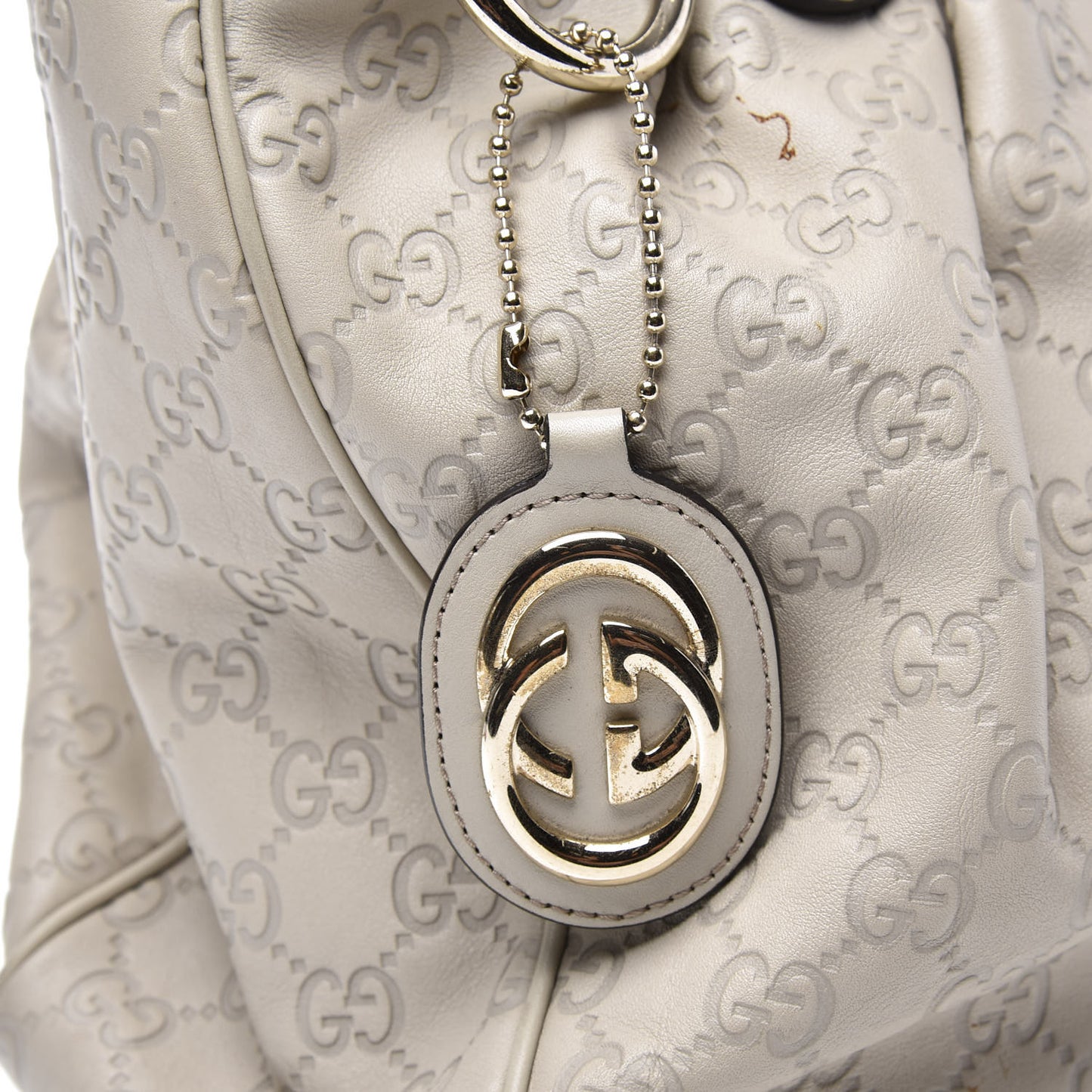 Guccissima Medium Sukey Top Handle Tote Off White