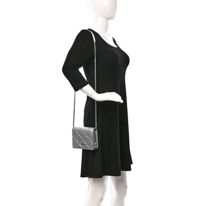 Chanel Metallic Calfskin Mini Propeller Flap Silver 2 of 10