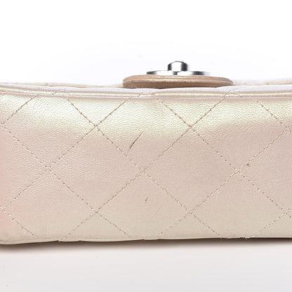 Chanel Metallic Lambskin Quilted Extra Mini Rectangular Flap Ivory 13 of 25