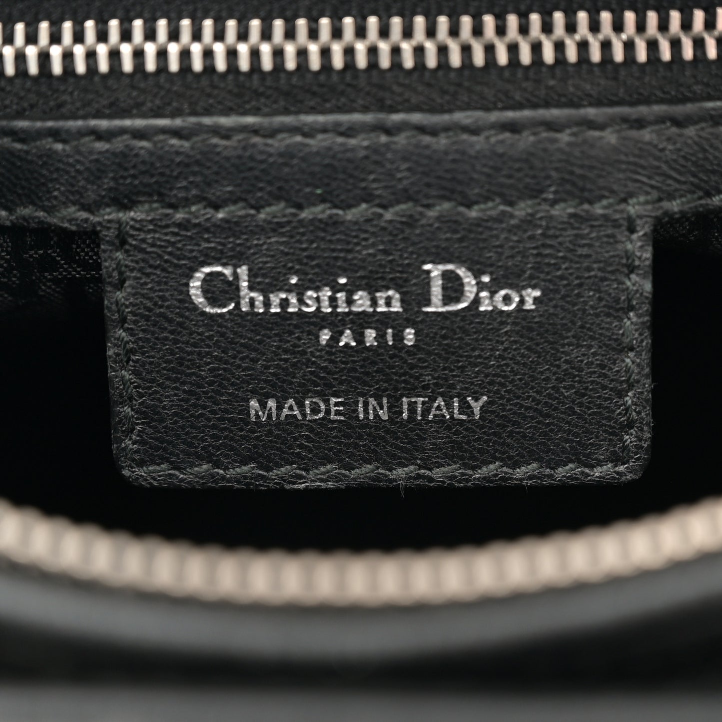 Lambskin Cannage Contrast Stitch Medium Lady Dior Black