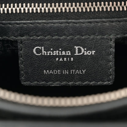 Christian Dior Lambskin Cannage Contrast Stitch Medium Lady Dior Black 6 of 11