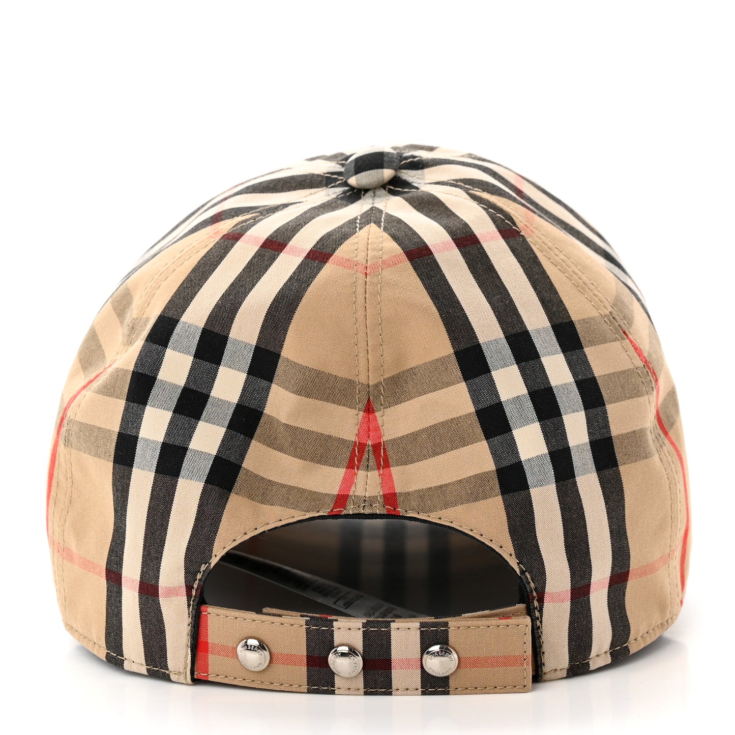 Cotton Vintage Check Monogram Baseball Hat XS Archive Beige