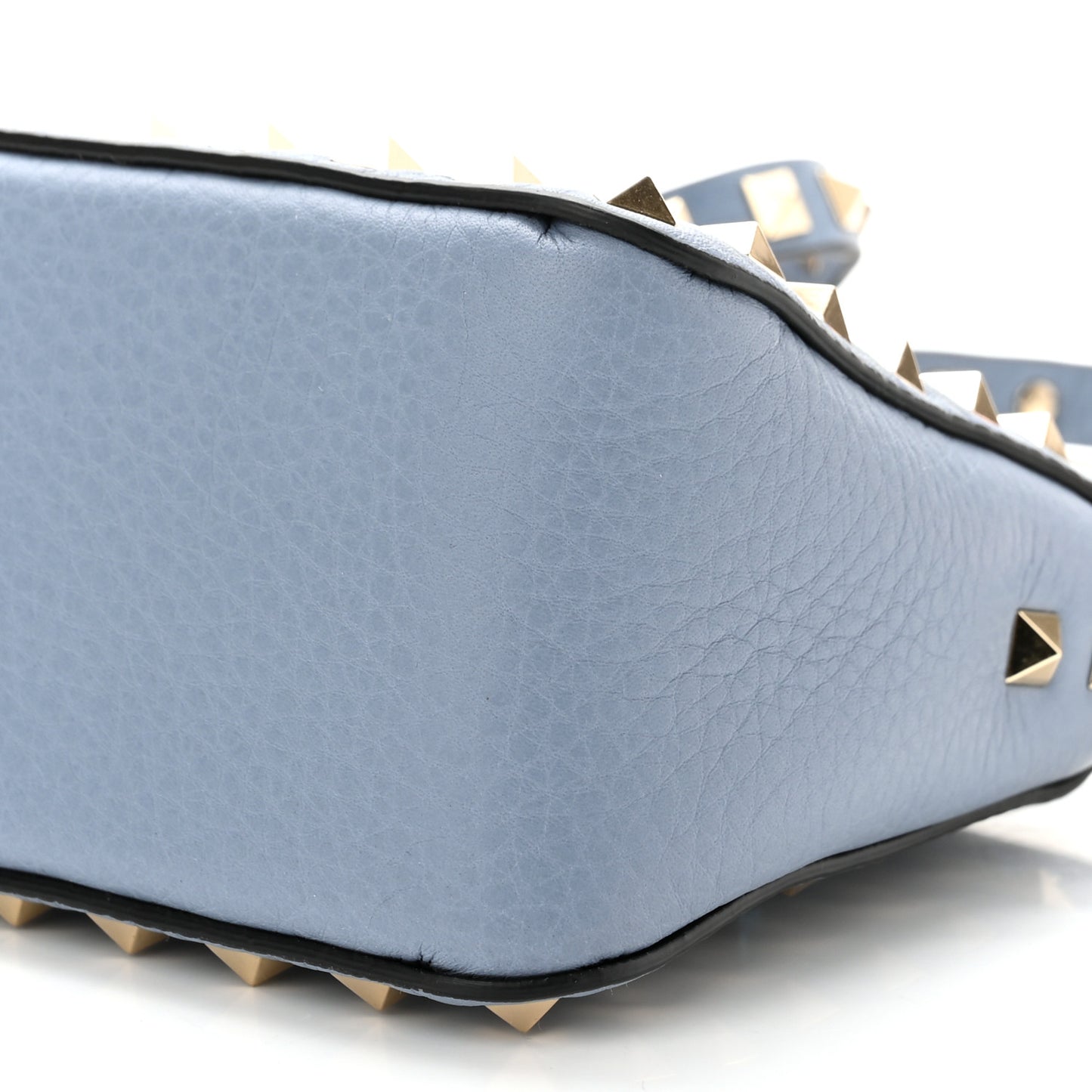 Pebbled Calfskin Small Rockstud Flip Lock Shoulder Bag Niagara