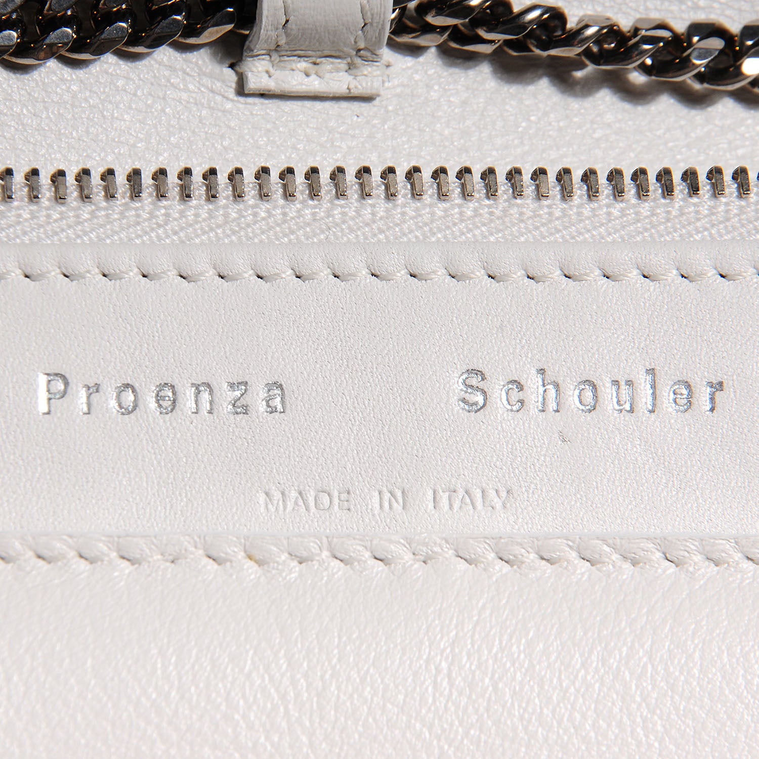 Proenza Schouler Leather PS11 Chain Wallet White 7 of 8