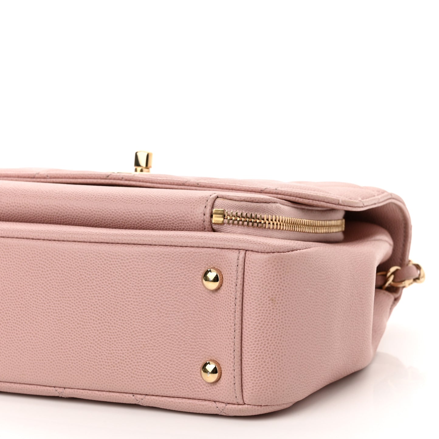 Caviar Quilted Medium Business Affinity Flap Light Pink