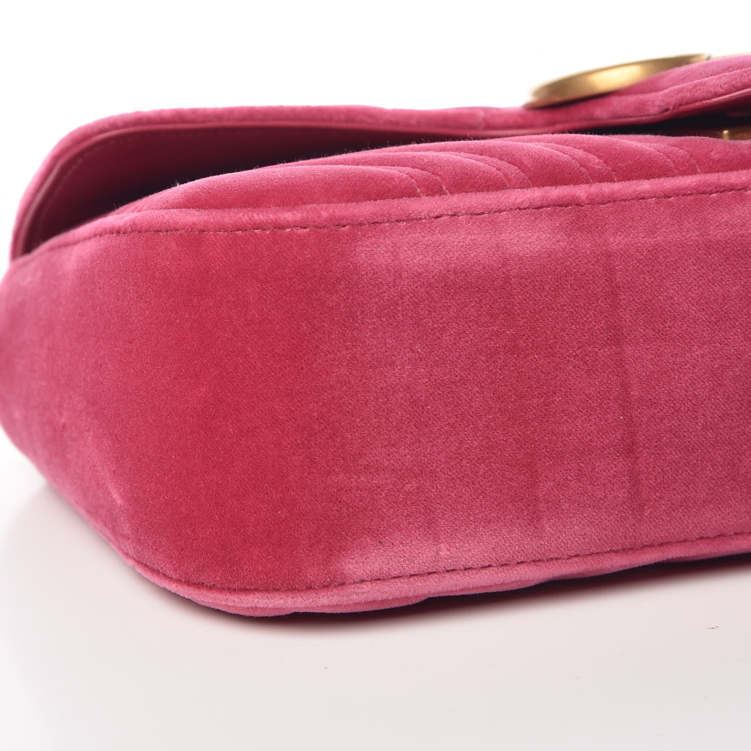 Gucci Velvet Matelasse Small GG Marmont Shoulder Bag Light Raspberry Rose 6 of 10