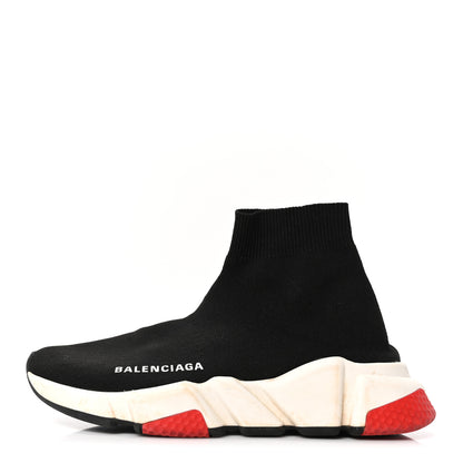 Balenciaga Neoprene Knit Womens Speed Sneakers 35 Black White Red 1 of 8