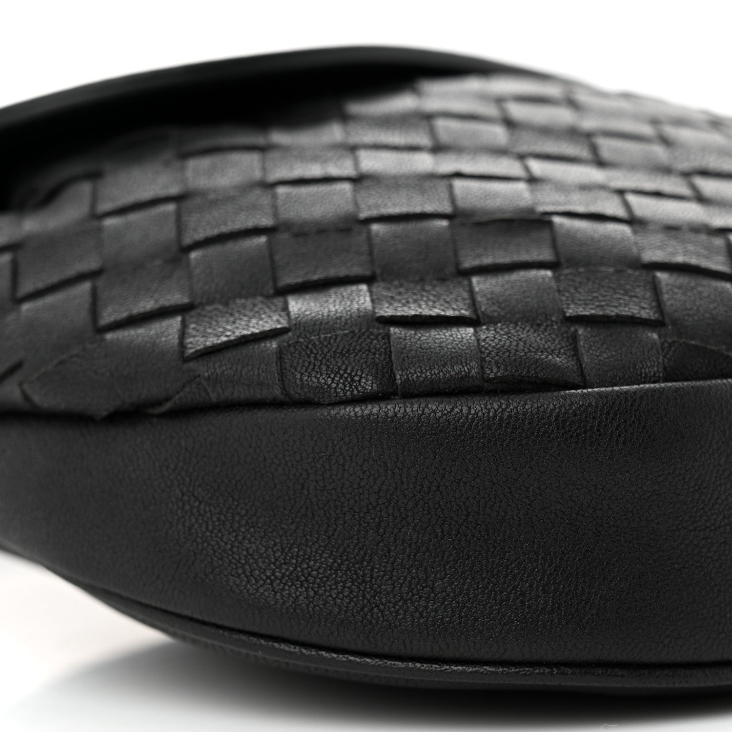 Bottega Veneta Nappa Intrecciato Flap Belt Bag Black 9 of 10