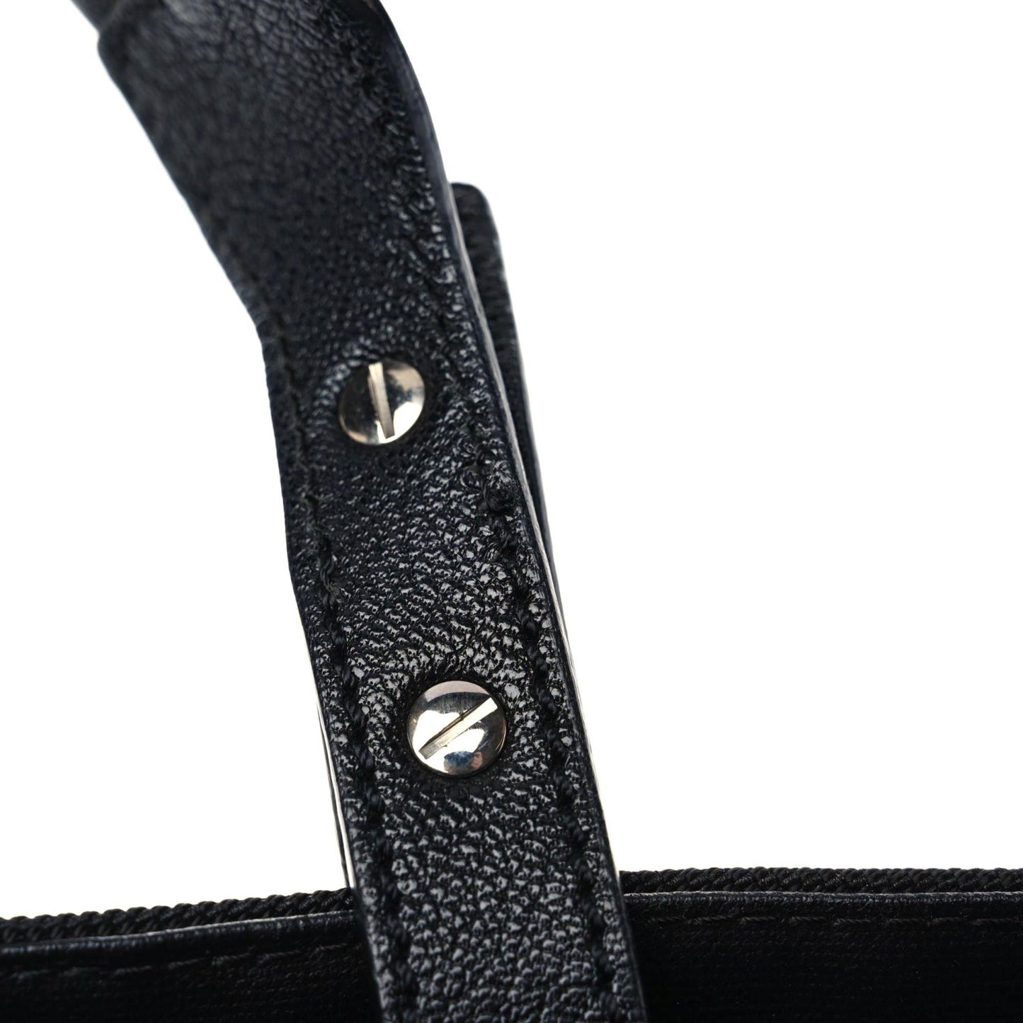 Coated Canvas Quilted Large Paris Biarritz Tote Black