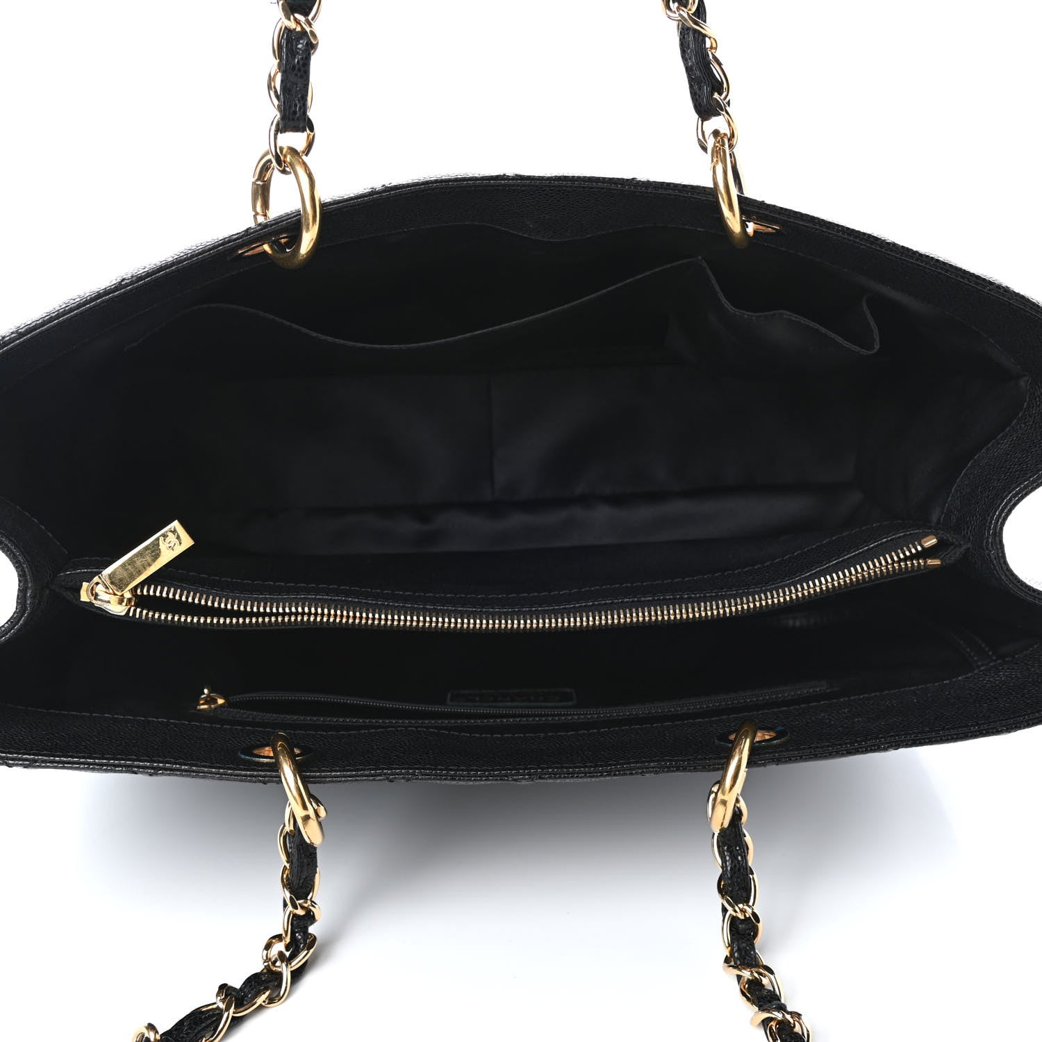 Chanel Caviar Quilted XL Grand Shopping Tote GST Black 4 of 4